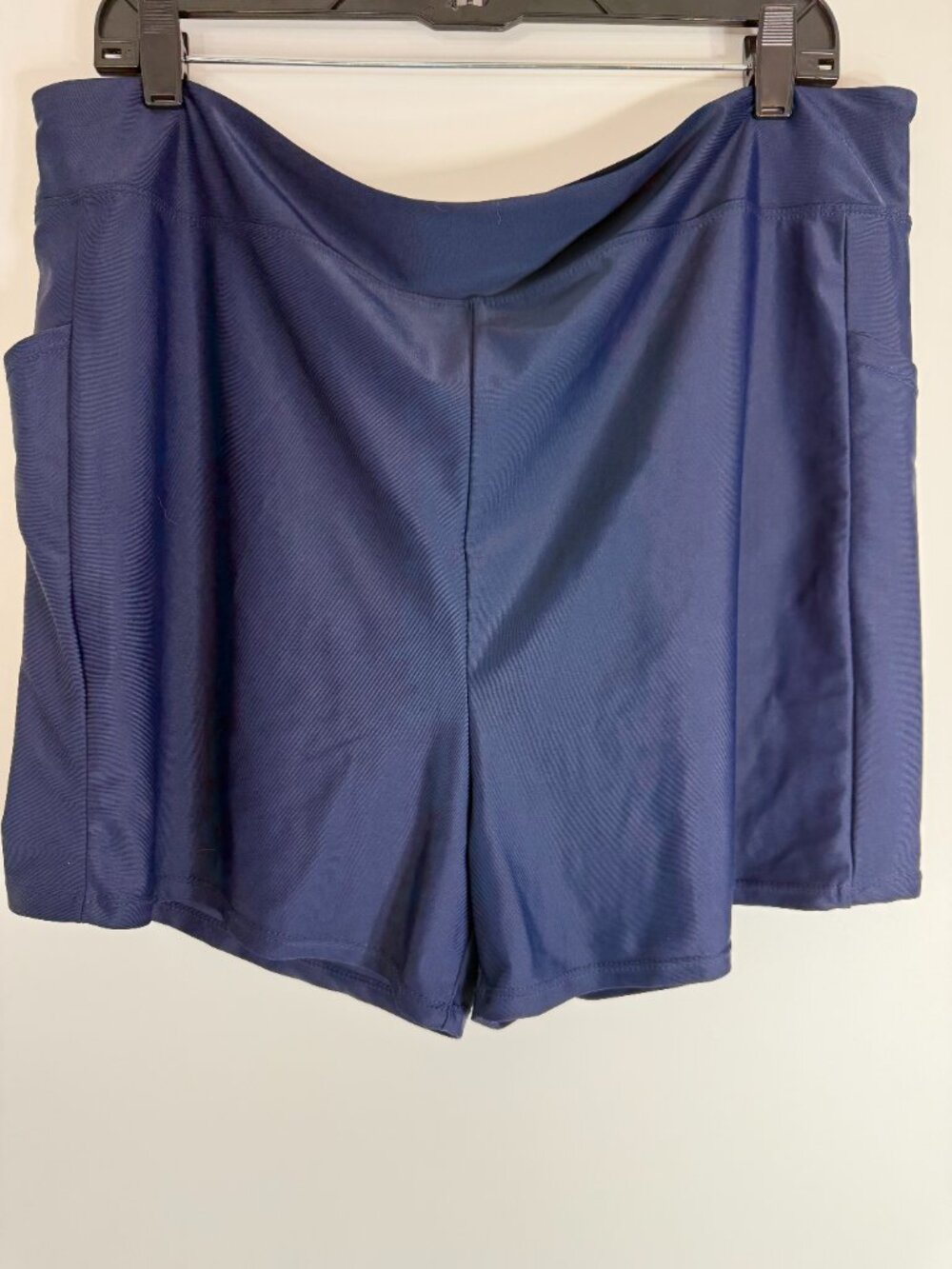 Del Raya Swim Short Bottom Womens Plus 20W Navy Blue Inner Liner Side Pockets